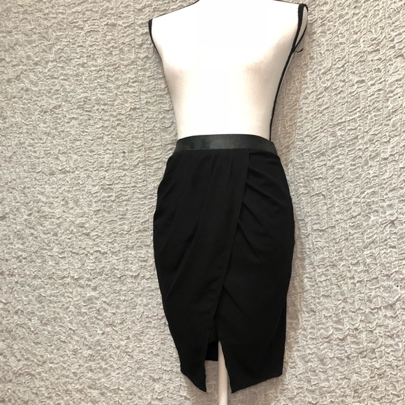 Alice + Olivia Drape Asymmetrical Pencil Skirt - Picture 4 of 7